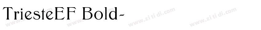 TriesteEF Bold字体转换